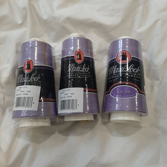 3 Maxi-Lock Serger Thread 3000 Yds Orchid Spools Sewing - Picture 1 of 1